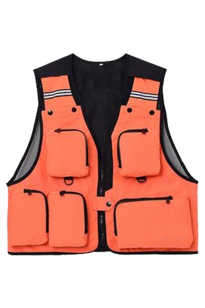 SKV011 custom zipper vest jacket design outdoor fishing vest director outdoor vest photographer vest jacket vest jacket center detail view-3